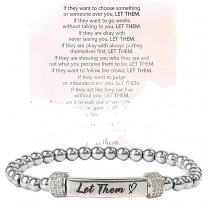 Stainless Steel Engraved Elastic Bracelet