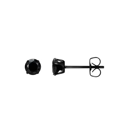 Four-Claw Synthetic Zircon Earrings