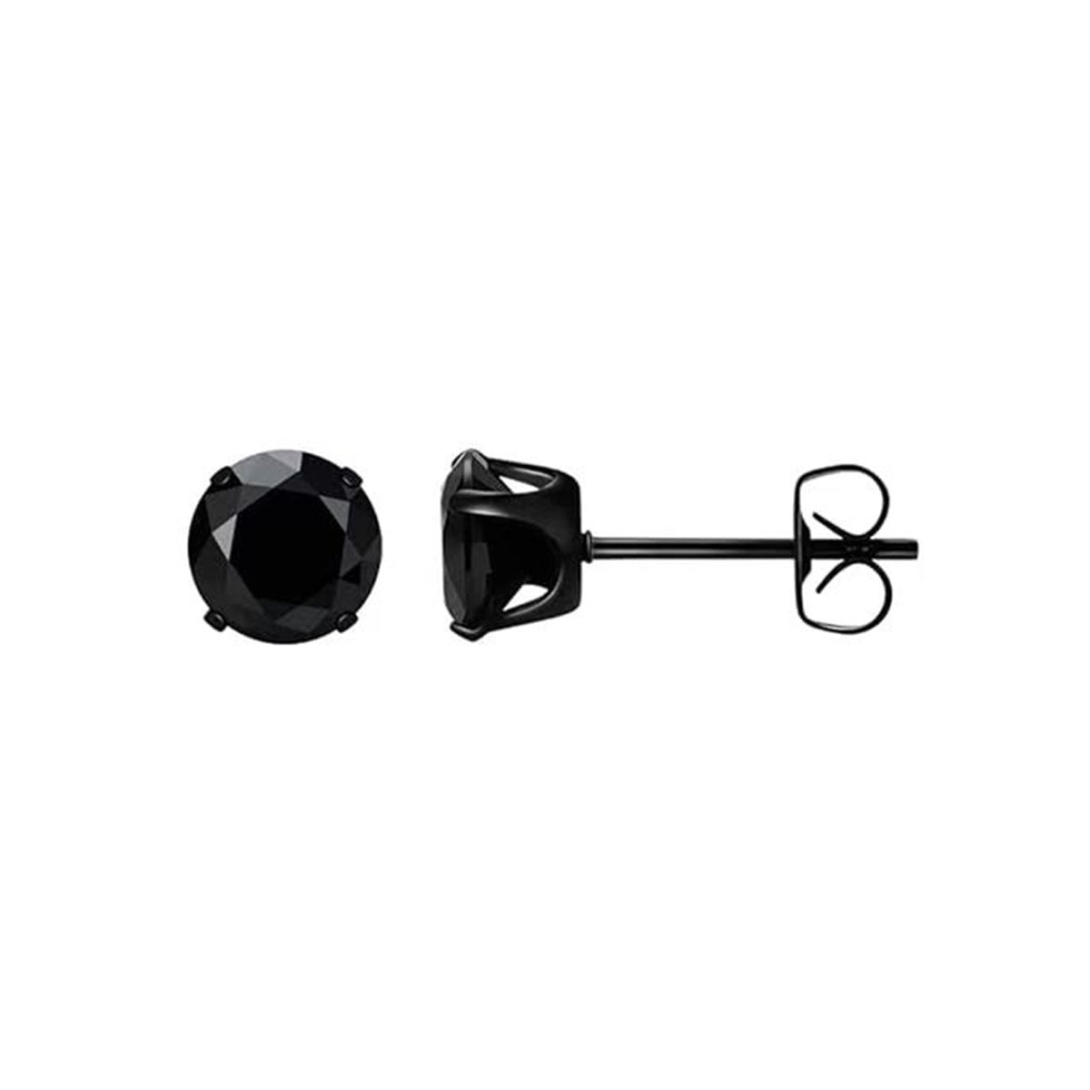 Four-Claw Synthetic Zircon Earrings