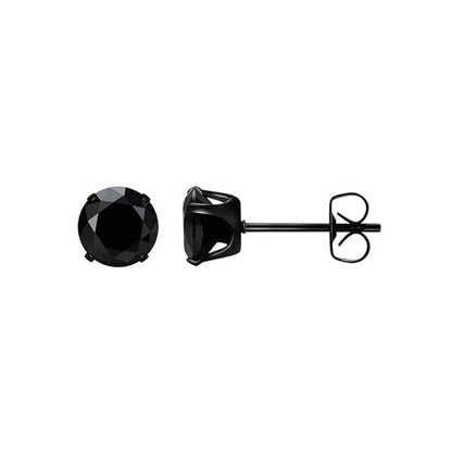 Four-Claw Synthetic Zircon Earrings