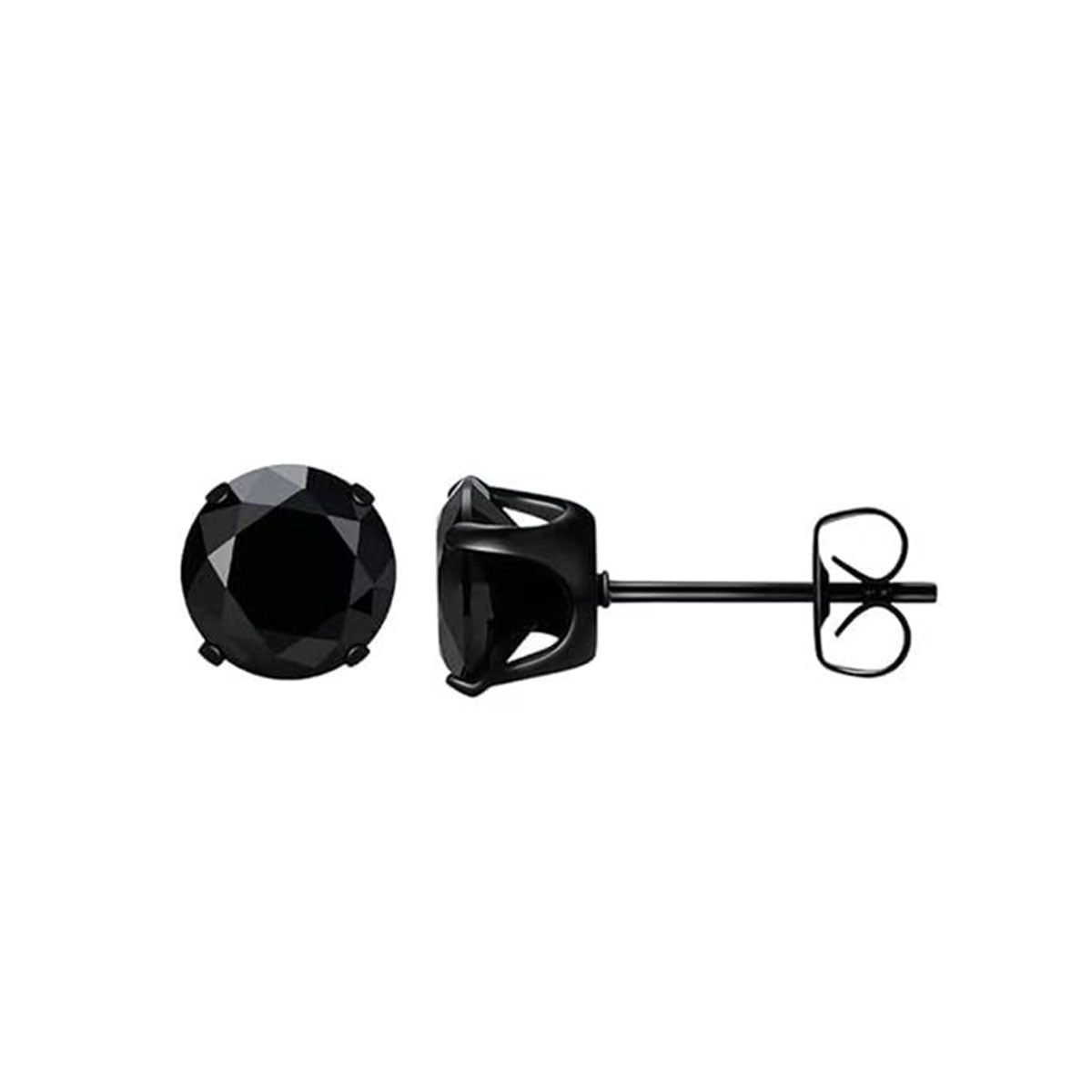 Four-Claw Synthetic Zircon Earrings