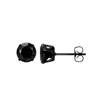 Four-Claw Synthetic Zircon Earrings