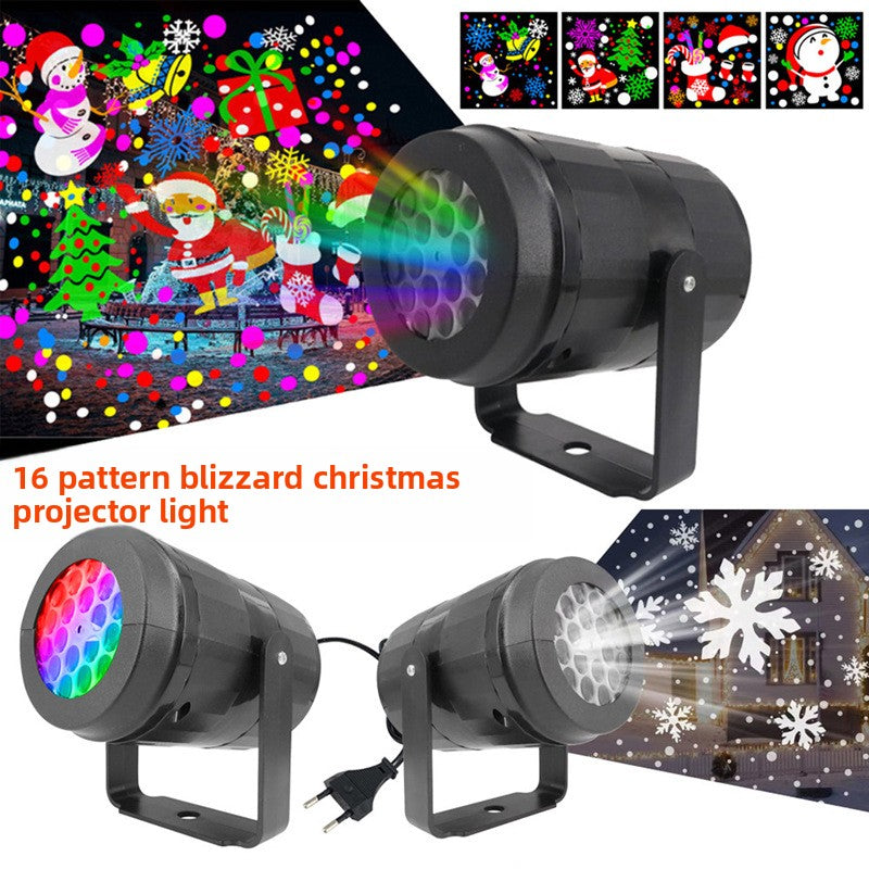 Christmas Holiday Projection Light With 16 Patterns