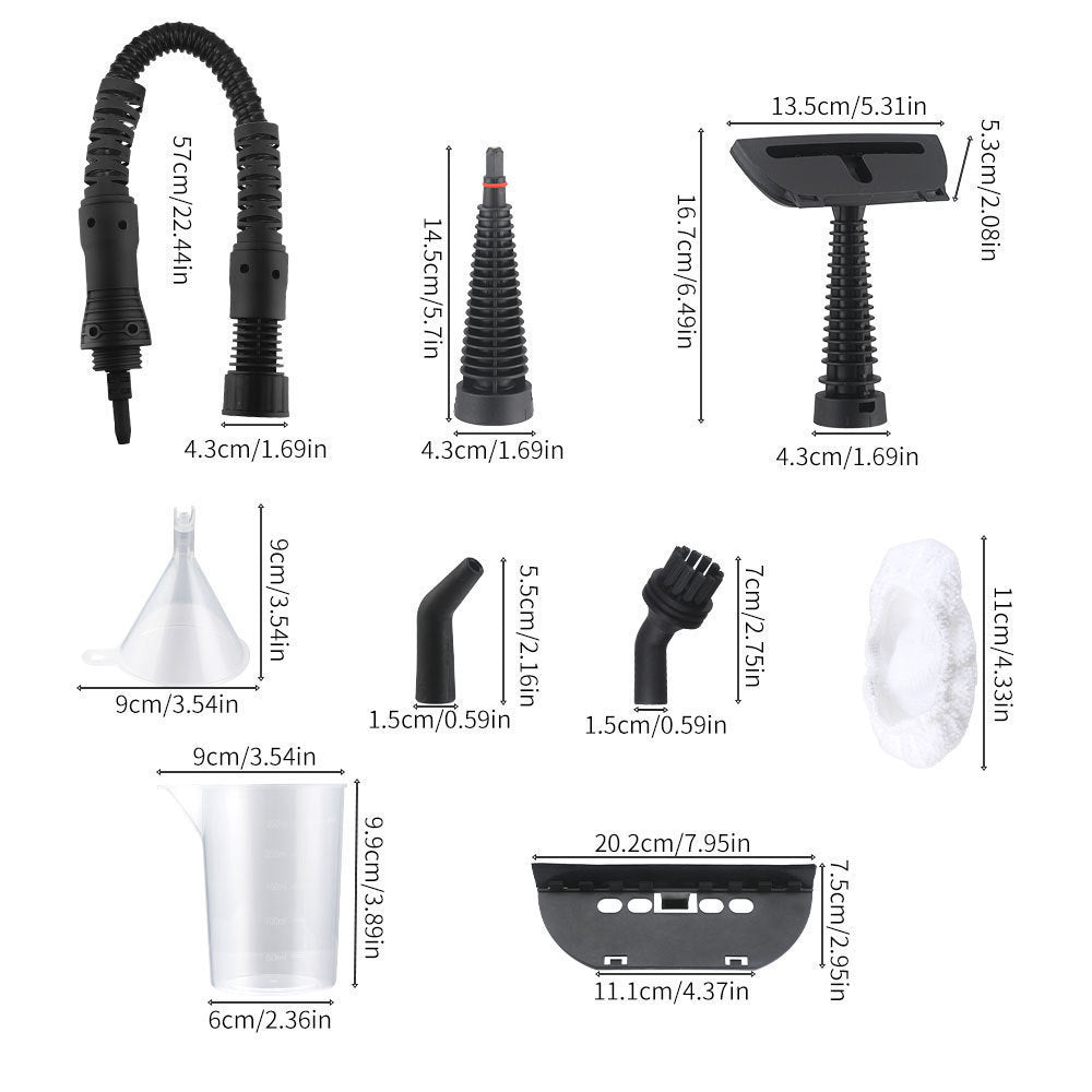 High Pressure Steam Cleaner With 12-Piece Accessory Kit