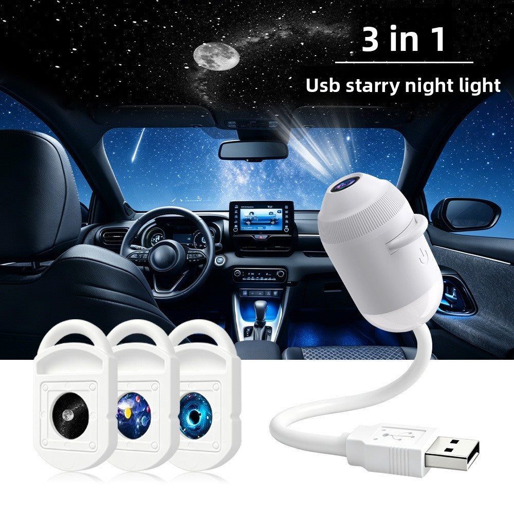 Starry Sky LED Projection Lamp – Static & Dynamic Modes