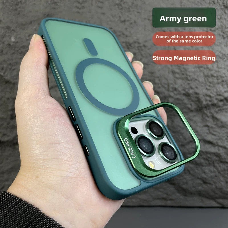Skin-Like Matte Magnetic Lens Holder Cooling Lens Film Phone Case