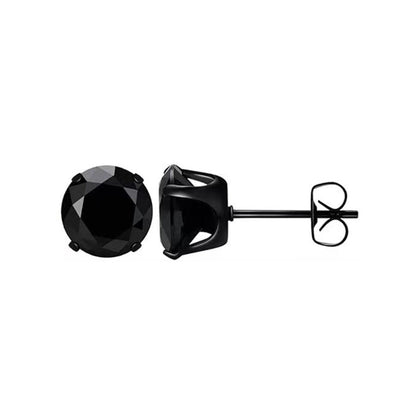 Four-Claw Synthetic Zircon Earrings