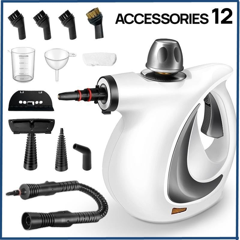 High Pressure Steam Cleaner With 12-Piece Accessory Kit