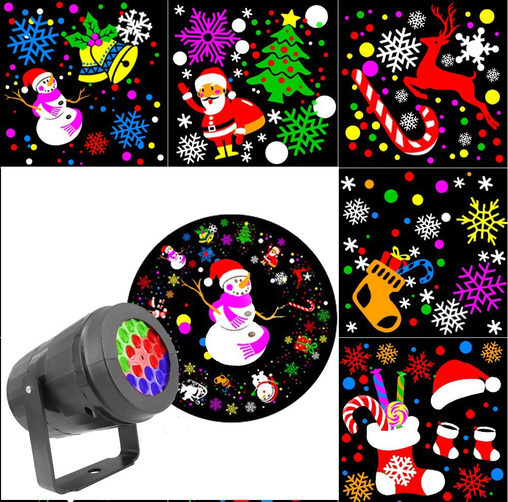 Christmas Holiday Projection Light With 16 Patterns