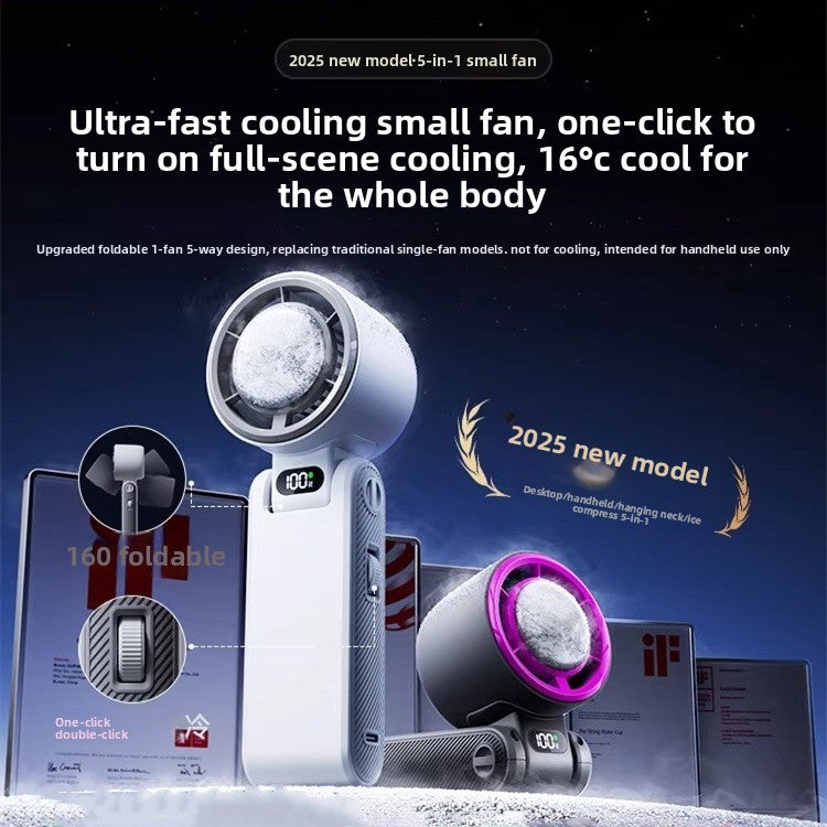 Portable Folding Mini Fan – 100-Speed USB-C Cooling