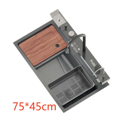 Stainless Steel Multifunctional Kitchen Sink with Digital Display