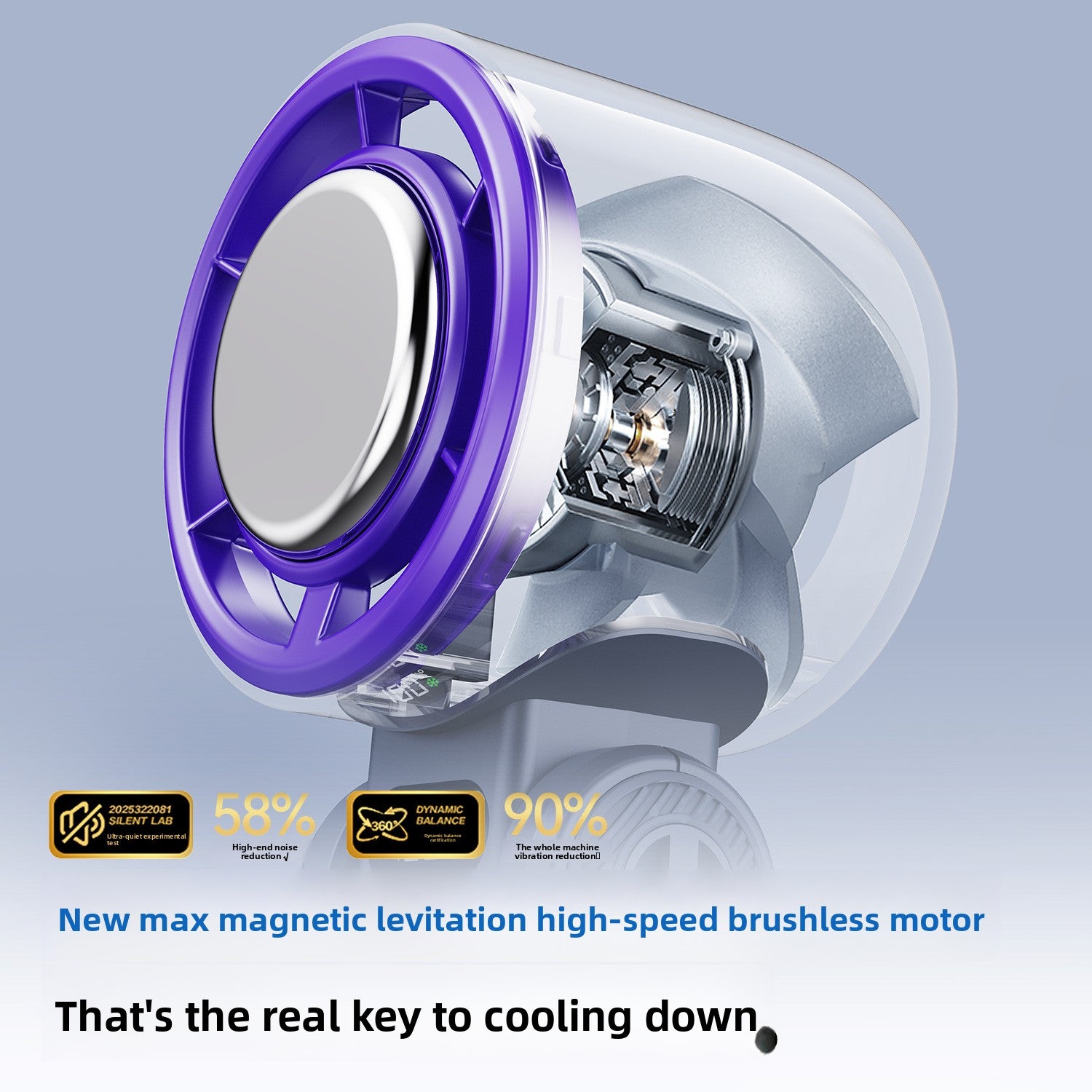 Portable Folding Mini Fan – 100-Speed USB-C Cooling
