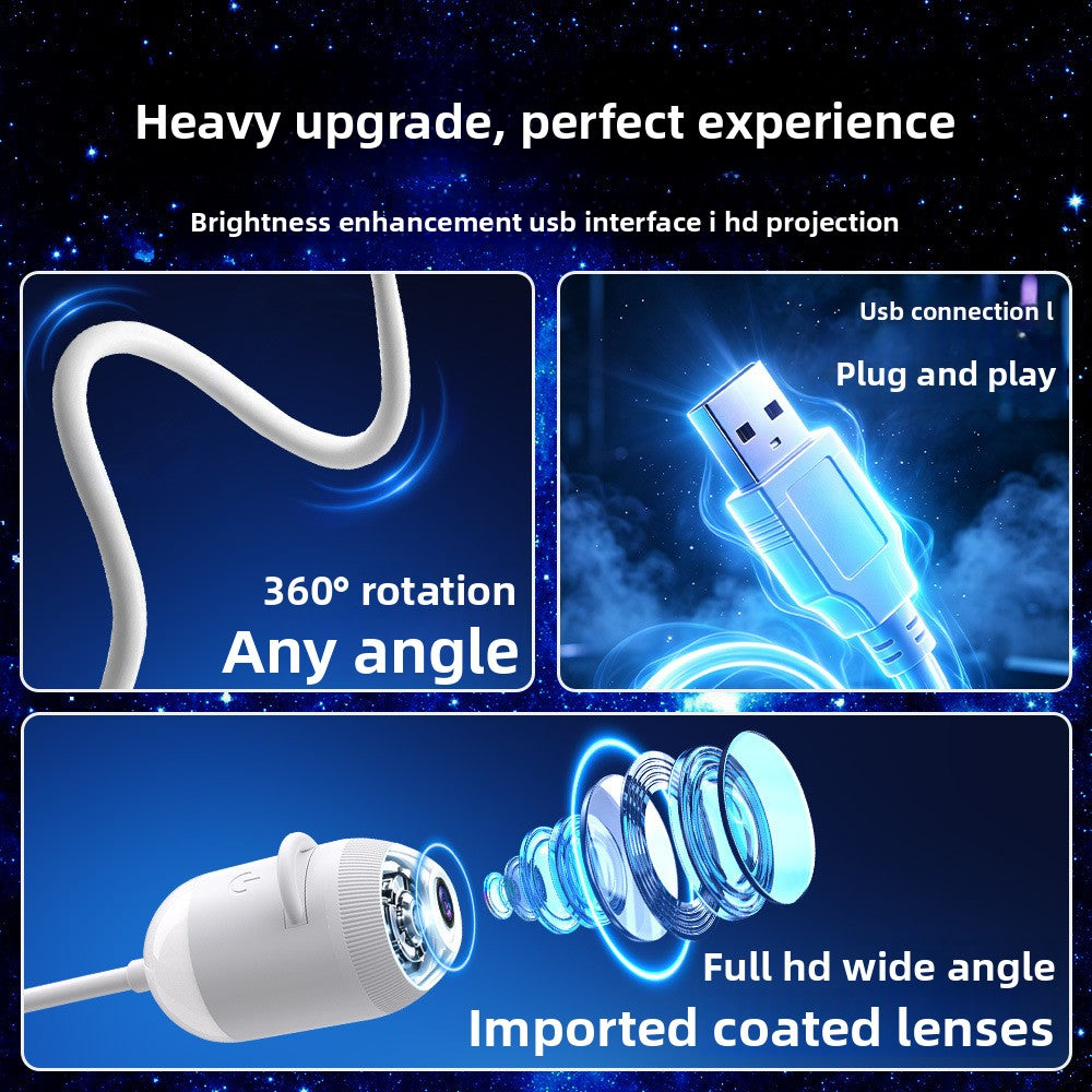 Starry Sky LED Projection Lamp – Static & Dynamic Modes