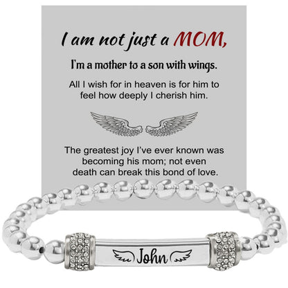 Stainless Steel Engraved Elastic Bracelet