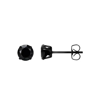 Four-Claw Synthetic Zircon Earrings